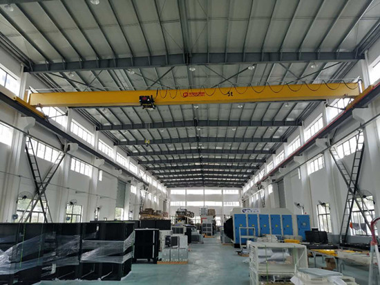 豪钢起重机为上海电力环保设备提供电动单梁起重机一台
