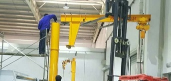 浙江明盛达公司订购3台柱式悬臂起重机