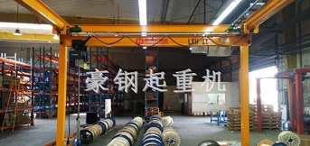 莱尼中国订购1t悬挂单梁起重机安装完成