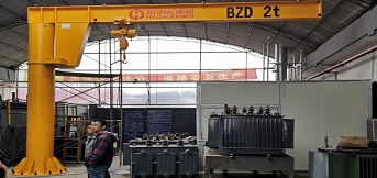 上海中南供电公司定制豪钢BZD电动旋臂起重机